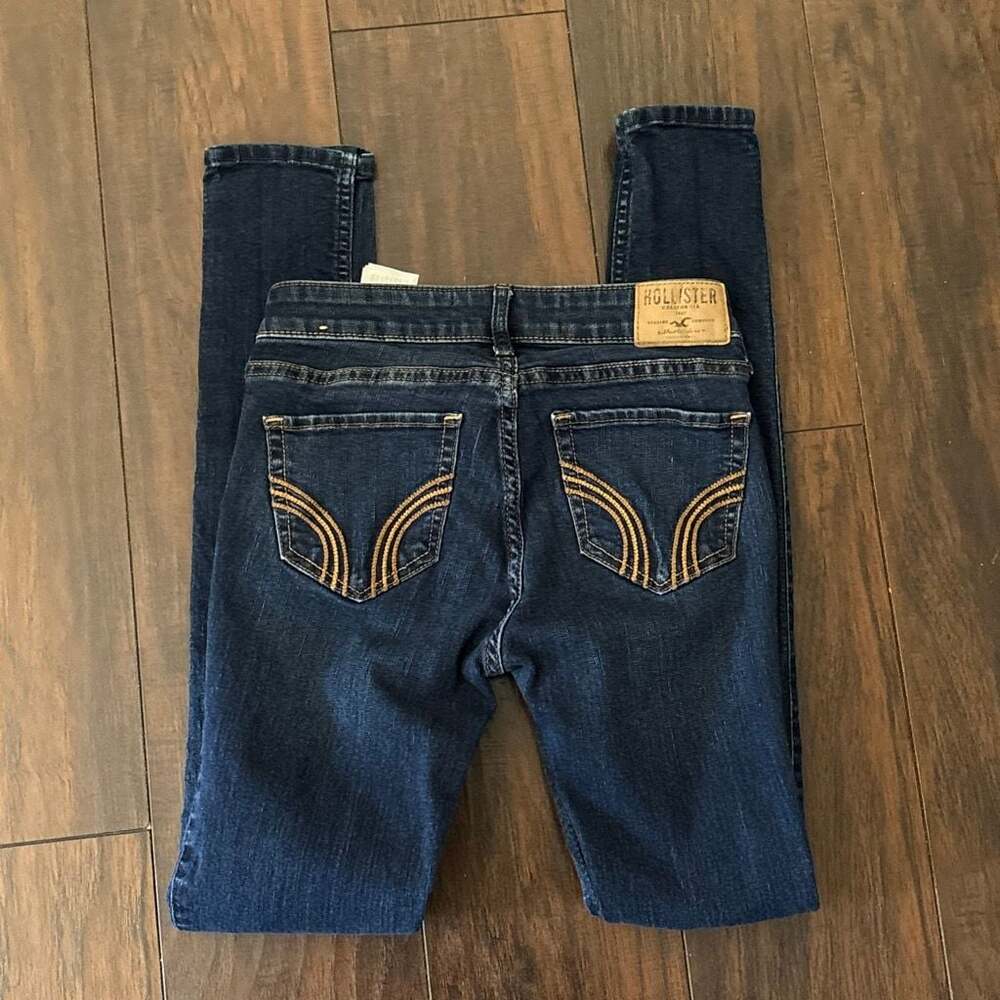 Hollister Super Skinny Dark Wash Stretch Denim Jeans Women's Size 00S (W23 L29)